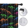 thumbnail image 4 of Blackout Kids Curtains,Black Cartoon Colorful Dinosaurs Skeletons Pattern Childrens Insulated Curtains Set Of 2,Bedroom Essentials,Toddler Room Decor 42"x63", 4 of 5