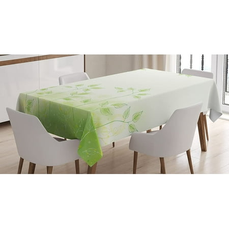 

WISH TREE Tablecloth Tropical Exotic Pineapple Fruit Pattern with Dots Little Circles Dining Room Kitchen Rectangular Table Cover