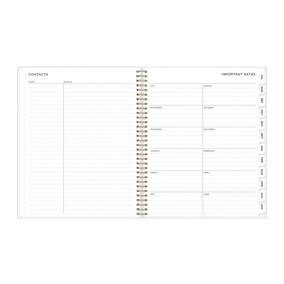 2025-2026 Blue Sky Smoke 8.5" X 11" Weekly & Monthly Planner Plastic Cover