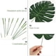 thumbnail image 3 of KAKOWELY 12 hojas artificiales de tortuga, hojas de monstera falsas con varilla, decoración del hogar, artículos para colgar en la pared (verde, M), 3 of 5