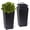 Black, variant on TROPOW Flower Pots,Set of 2,16-Inch Tall Rectangular Planters,Flower Pots for Indoor Plants,Modern Indoor/Outdoor Plant Pots,White