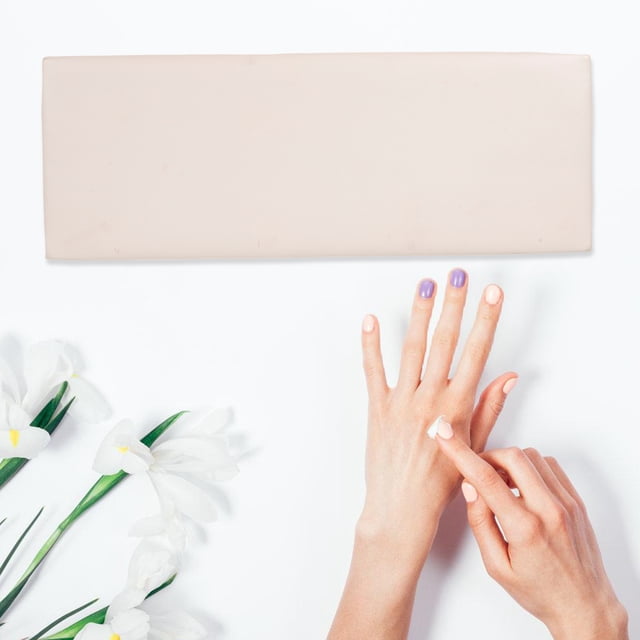 GOOHOCHY Reposamanos Para Con Base De Madera Y Cojín De Espuma Para Manicura