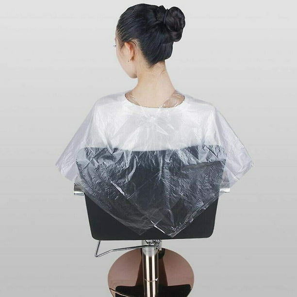 100 Uds batas desechables peluqueria 90x120cm capa de peluquero de plastico delantal de corte de pelo para adultos ninos Feliz Sencillez Walmart en linea