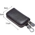 thumbnail image 2 of Cartera para llaves, cartera para llaves, cartera con llavero, cartera de cuero de moda para tarjetas de llave de coche, cartera multifuncional con cremallera y 6 ganchos, 2 of 5