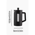 thumbnail image 5 of French Press Coffee Maker , Heat Resistant Borosilicate Glass Carafe/Tea Maker Coffee Press Frother Brewer (600ml)black, 5 of 5