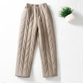 thumbnail image 2 of Turilly Warm Pants for Women Wide Leg Women's Winter Pocket Chain High Waist Loose Cotton Pants Pants, 2 of 7