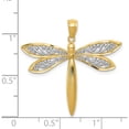 thumbnail image 5 of 14K Yellow & Rhodium With Dragonfly Pendant (30.5 X 30) Made In United States c3464, 5 of 6