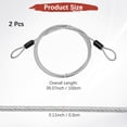 thumbnail image 3 of Cable de Seguridad Uxcell con Asas [2Pcs] - 3.28ft / 39.4 Pulgadas Cable de Seguridad para Candado de Equipaje de Acero Inoxidable para Bicicletas y Equipaje - [Plata], 3 of 6