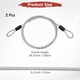 thumbnail image 3 of Cable de Seguridad Uxcell con Asas [2Pcs] - 3.28ft / 39.4 Pulgadas Cable de Seguridad para Candado de Equipaje de Acero Inoxidable para Bicicletas y Equipaje - [Plata], 3 of 6