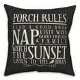 thumbnail image 2 of Creative Products Porch Rules on Black 18x18 Indoor / Outdoor Pillow, 2 of 3