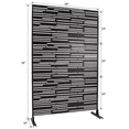 thumbnail image 3 of Tcbosik Outdoor Privacy Screen, 76"H x 48"W Metal Decorative Privacy Fence Divider for Patio, Garden Walkway, Balcony, Black, 3 of 8