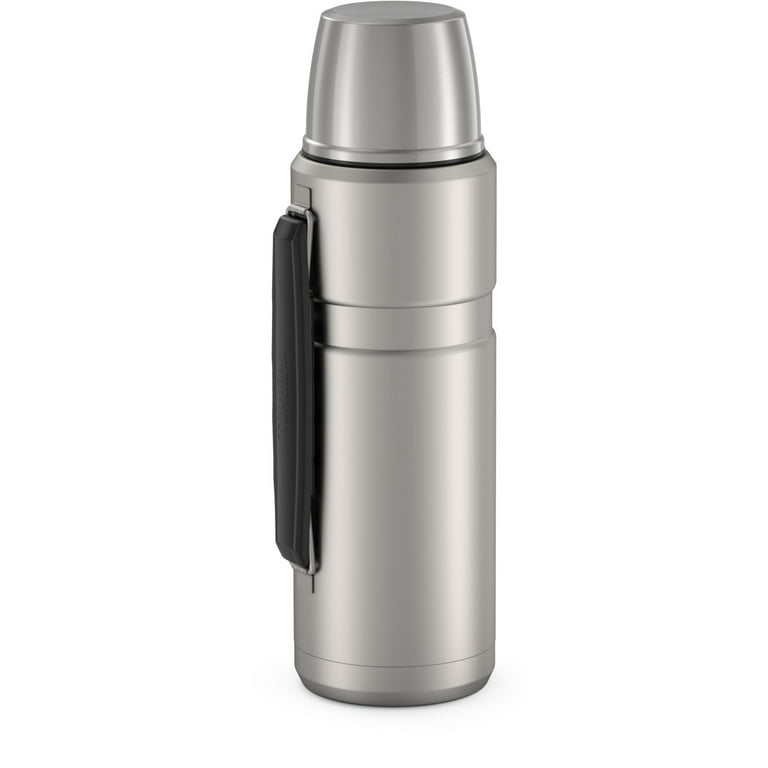  Mayim King Stainless-Steel Vacuum-Insulated Thermos Beverage  Bottle with 2 Cups, 34 Ounces, White: Home & Kitchen