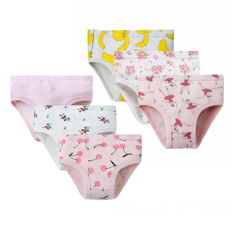 

bangyoudaoo 6Pcs Baby Kids Underwear Breathable Cotton Panties Toddler Girls Undies Soft Assorted Briefs Style A 110
