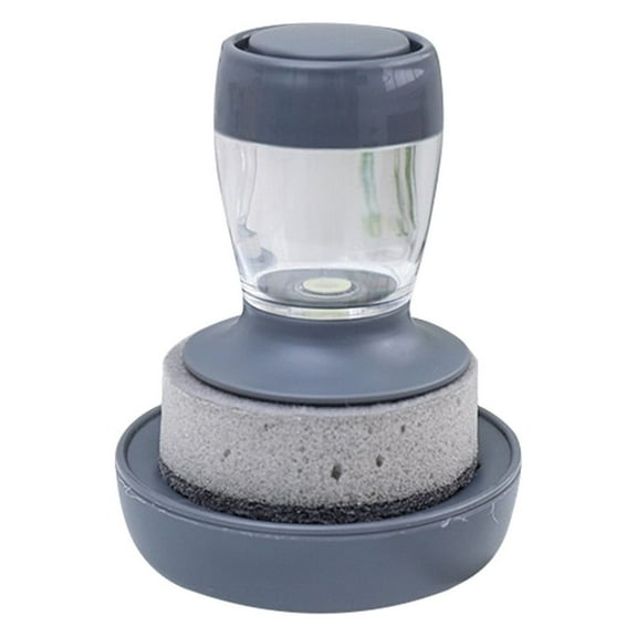 OAVQHLG3B Automatic Liquid Filling Pot Washing Brush Vertical Press Lazy Brush Kitchen Pot Brush Artifact Household Cleaning Brush With Tray