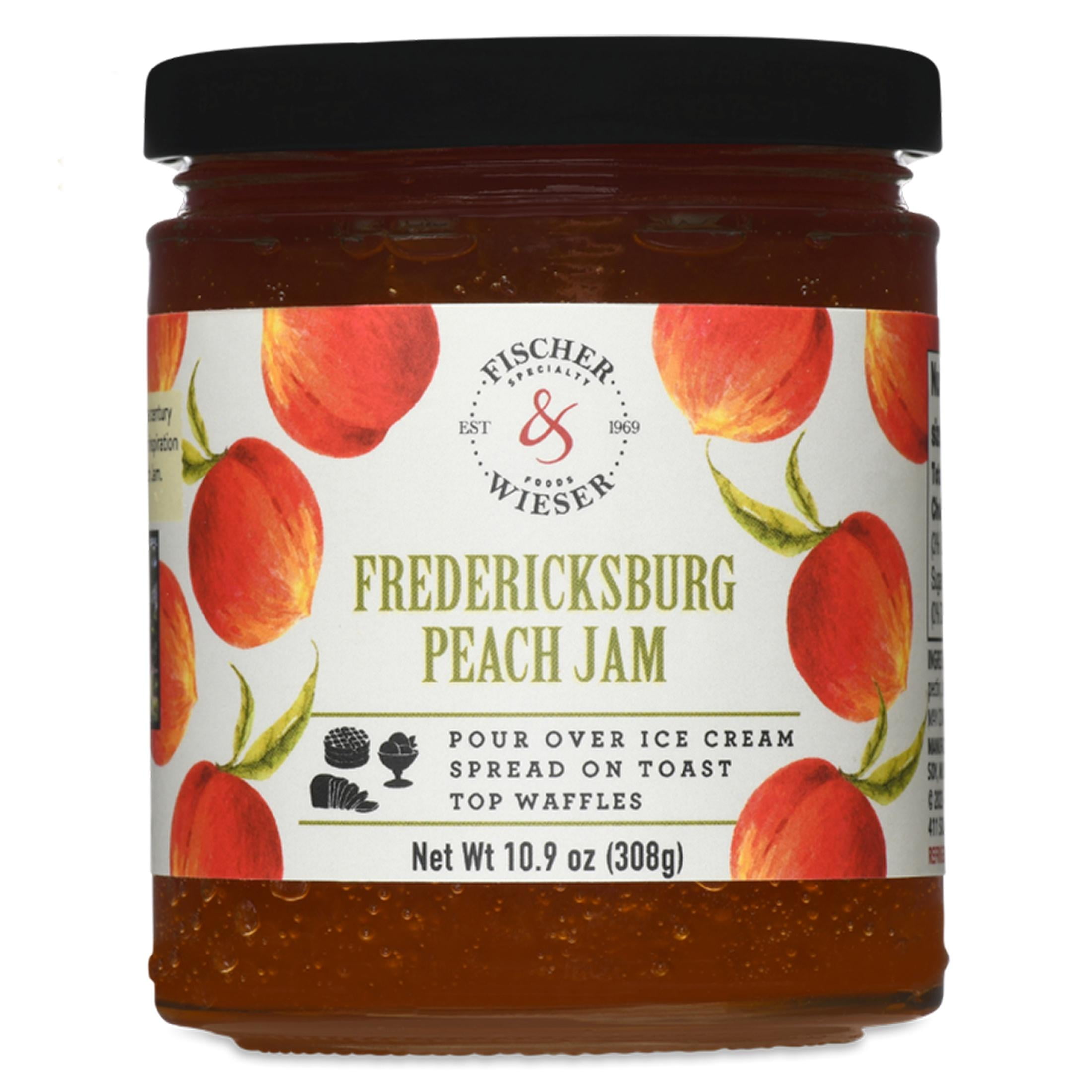 (2 pack) Fischer & Wieser Fredericksburg Peach Jam, 10.9 oz