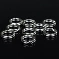 thumbnail image 3 of Beisidaer 100Pcs Silver Stainless Steel Fishing Split Ring Double Loop Split Open 3#-8#, 3 of 5