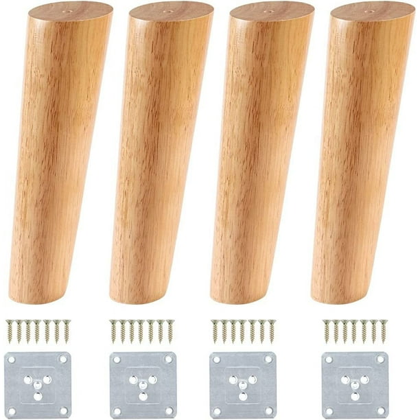 Wooden Furniture Legs Pieces, 20cm Solid Wood Sofa Legs, Oblique Wooden