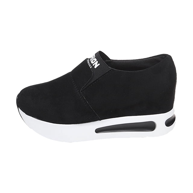 DXOUPM Chaussures pour Femmes Mocassins à Plateforme Confortables à Bout Rond Espadrilles de Marche pour le Travail Quotidien