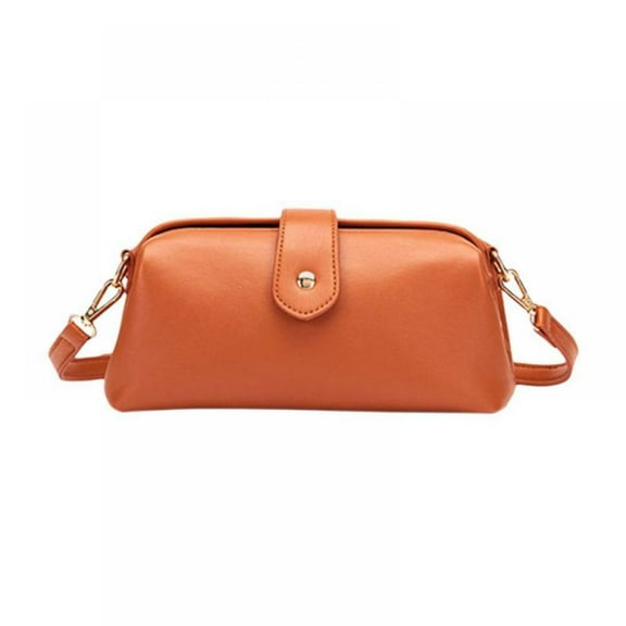 Small Crossbody Vegan Leather Bag Retro Satchel For Women Side Shoulder Handbag