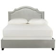 thumbnail image 2 of SAFAVIEH Theron Modern Elegant Upholstered Bed Frame with Nail Heads, Full, Pewter, 2 of 8