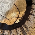 thumbnail image 3 of Sombrero de malla con lunares de 56-58 cm de circunferencia para el sol, sombrero de paja para playa con protección solar para verano para mujer, 3 of 5