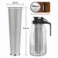 thumbnail image 7 of Stainless Steel Cold Brew Coffee Filter for 64oz/2Quart Wide Mouth Mason Jar, Reusable Fine Mesh Strainer for Coffee, Tea, 7 of 7
