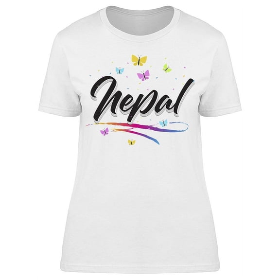 Nepal Butterflies T-Shirt Women -Image by Shutterstock, Female Large