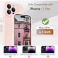 thumbnail image 3 of UTAH-Slim-Fit for iPhone 15 Pro Case,Skin Soft Liquid Silicone,Sturdy Hard Frame Shockproof Cover with Anti-Scratch Microfiber Lining,Full Protection for Screen and Camera Lens,6.1 inch(Chalk Pink), 3 of 4