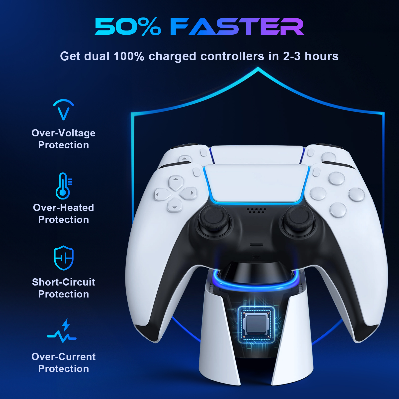 ETEPEHI PS5 DualSense Controller Charging Dock photo 2