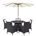 thumbnail image 2 of Modway Convene 7 Piece Outdoor Patio Dining Set in Espresso White, 2 of 6