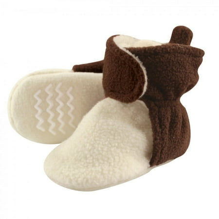 UPC: 0660168547245 | Hudson Baby Baby and Toddler Cozy Fleece Booties  Brown Cream  0-6 Months