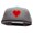 Black Grey, variant on Red Heart Patched Wool Blend Pro Style 2 Tone Snapback - Black Grey OSFM