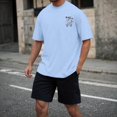 thumbnail image 7 of kpoplk Men's Daily Essential T-Shirt Big and Tall Relaxed Fit Short Sleeve Crew Neck Soft Cotton Blend Graphic Print Tee Size L,Light Blue, 7 of 7