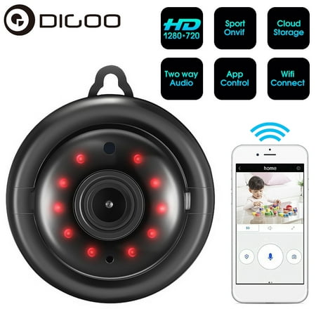 DIGOO Mini Security Camera,960P Smart Home WiFi Camera Wireless Surveillance with Night Vision,Two-way Audio,Support Onvif and APP (Best Spy Camera App For Android)
