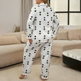 thumbnail image 5 of Womens Plus Size Heart Print Pajama Set Long Sleeve Long Pants Two Piece Sleepwear, 5 of 7