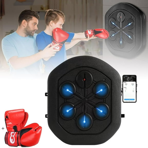 Annuodi Home Music Boxing Machine Smart USB Boxing Equipment Boxing Trainer with Phone Holder & Boxing Gloves Punching Machine Workout Machine for Hand/Eye/Speed Reaction