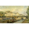 thumbnail image 2 of Albert Lebourg 14x10 Gold Ornate Wood Frame and Double Matted Museum Art Print Titled - Le Pont Neuf (1906), 2 of 4