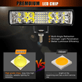 thumbnail image 5 of Par 7''faros Blossom  Auxiliares Led Moto Auto 188w Triple-fila 8000k Negro, 5 of 5