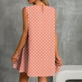 thumbnail image 5 of TAGOLD Womens Sleeveless Round Neck Dress Random Print Side Ruched Sleeveless Casual Dress, 5 of 5