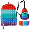 thumbnail image 1 of Kmbangi 3 Pcs Sac Sensoriel Sac de Poitrine Sac à Dos Scolaire Sac à Main, 1 of 4