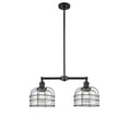 thumbnail image 2 of 209-BK-G72 Innovations Lighting Bell - 2 Light Island In Traditional Style-10 Inches Tall and 21 Inches Wide-Matte Black Finish-Clear Glass Color, 2 of 2