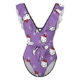thumbnail image 4 of Hello Kitty Women's One Piece Swimsuit Tummy Control V Neck Bathing Suits, 4 of 6