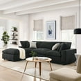 thumbnail image 4 of Commix Down Filled Overstuffed 4 Piece Sectional Sofa Set Black EEI-3356-BLK, 4 of 19