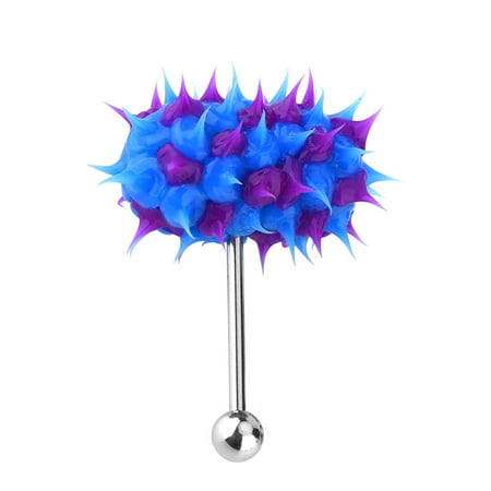 Vibrating Tongue Barbells (HERCHR 4Colors Vibrating Tongue Ring Stud Barbell Stainless Steel Body Piercing Jewelry, Stainless Steel Tongue Ring, Tongue)