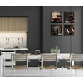 thumbnail image 4 of Wine Decor Burgundy Wall Art Modern Grape Pictures Canvas Prints for Kitchen Dining Room Bar Pub Restaurant Home Cellar Stretched and Framed Ready to Hang 12×12 inch×4 PCS, 4 of 6