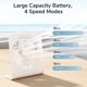 thumbnail image 3 of Small Desk Fan, Portable Travel with 2000mAh Battery, USB Rechargeable Folding Design for Flexibility, Strong Quiet Wind with 4 Speed Modes, Ideal Gifts for Office/Home/Camping - White, 3 of 5