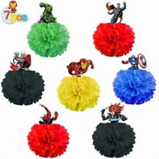 7Psc Spider Man birthday party supplies, honeycomb center decorations, party decorations, double-sided desktop decorations, center decorations for parties