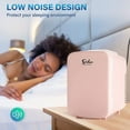 thumbnail image 3 of Compact Portable Mini Fridge for Home, Office, and Travel - 4L/6 Can Cooler & Warmer Freon-Free Small Refrigerator Storage - Convenient Cooling Solution for Car, Dorm, and Camping，Pink, 3 of 5