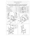 thumbnail image 6 of Modern Contemporary Dining Room Furniture Chairs Set Of 2 Counter Height Chairs Gray Finish Wooden High Chair X Back Design Cushion Seat, 6 of 9