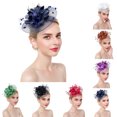 thumbnail image 2 of Coofit Fascinator Hat Dual-use Mesh Flower Creative Tea Party Hat Fascinator Hair Clip, 2 of 8